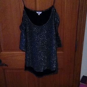 Candies xs silver glittery half sleeve Holiday top!!!!